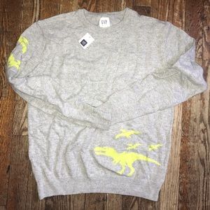 🎉HOST PICK🎉  Boys Gray Dinosaur Intarsia Sweater